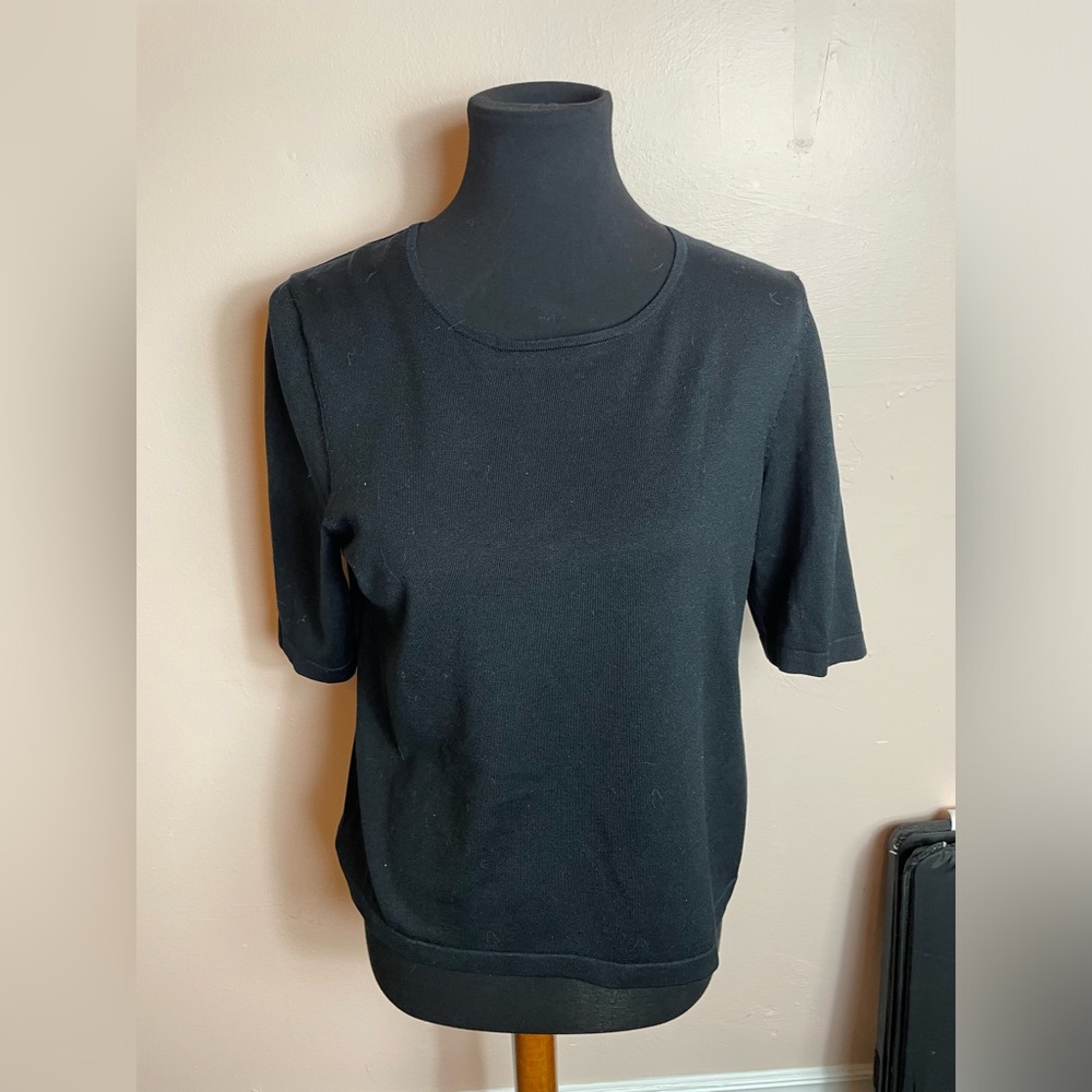 Yansi Fugel silk Black t shirt Size large